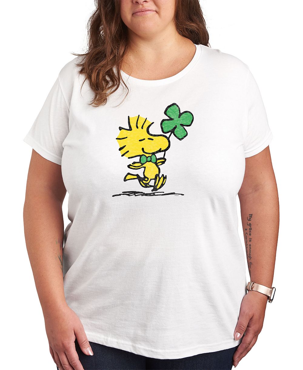 Футболка Air Waves Plus Size Peanuts Woodstock St. Patrick's Day Graphic
