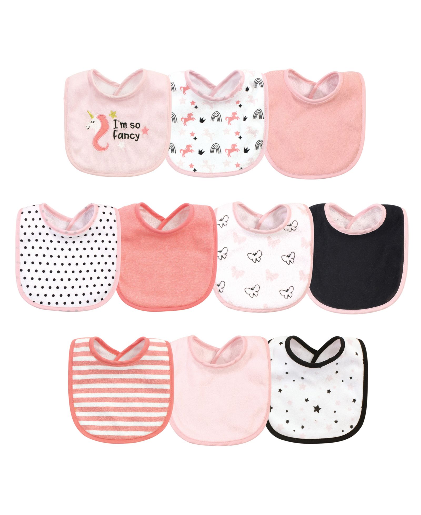 Hudson Baby Cotton and Polyester Bibs