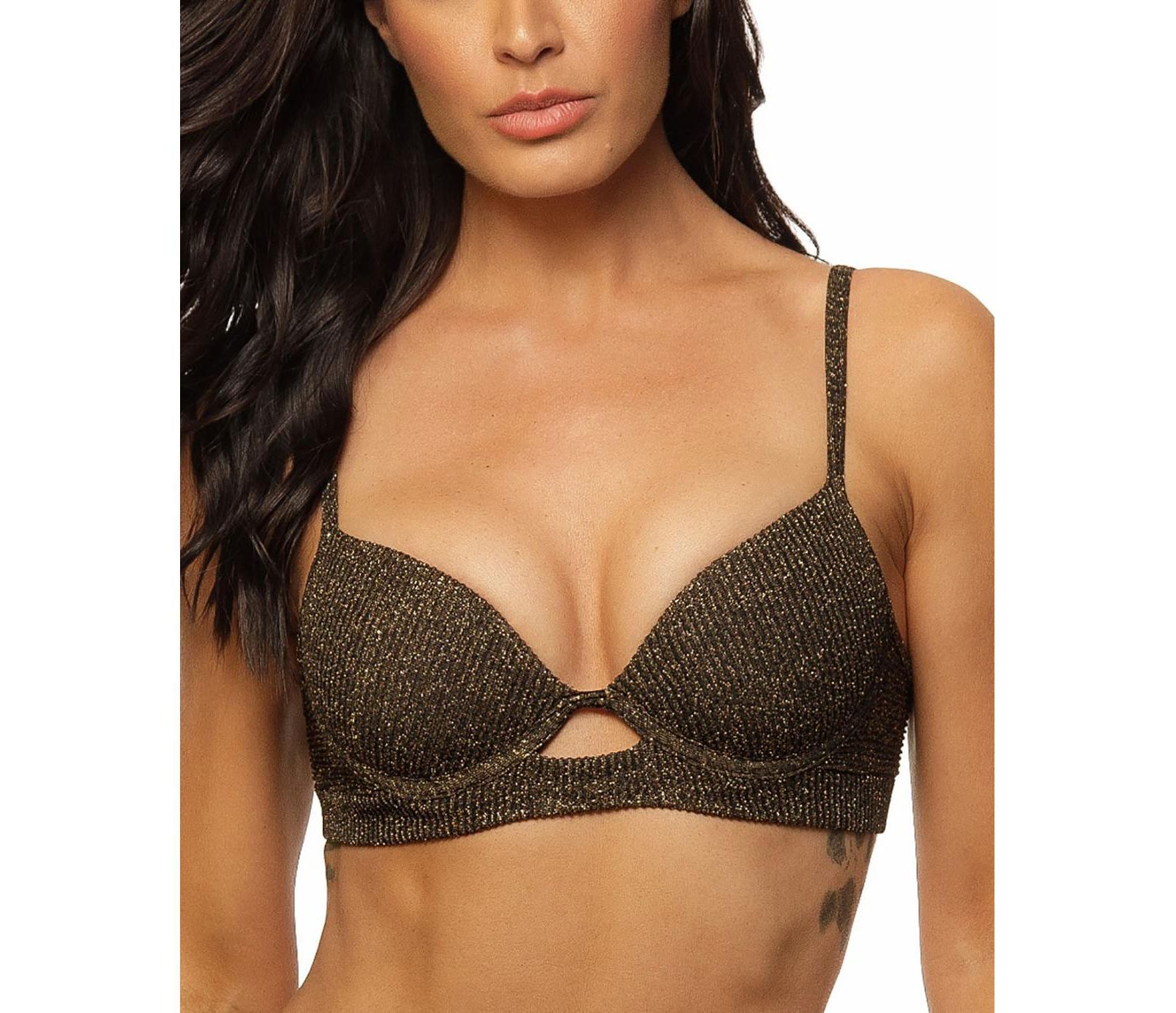Женский топ для бикини Guria Beachwear Crinkle Lurex Padded Underwire