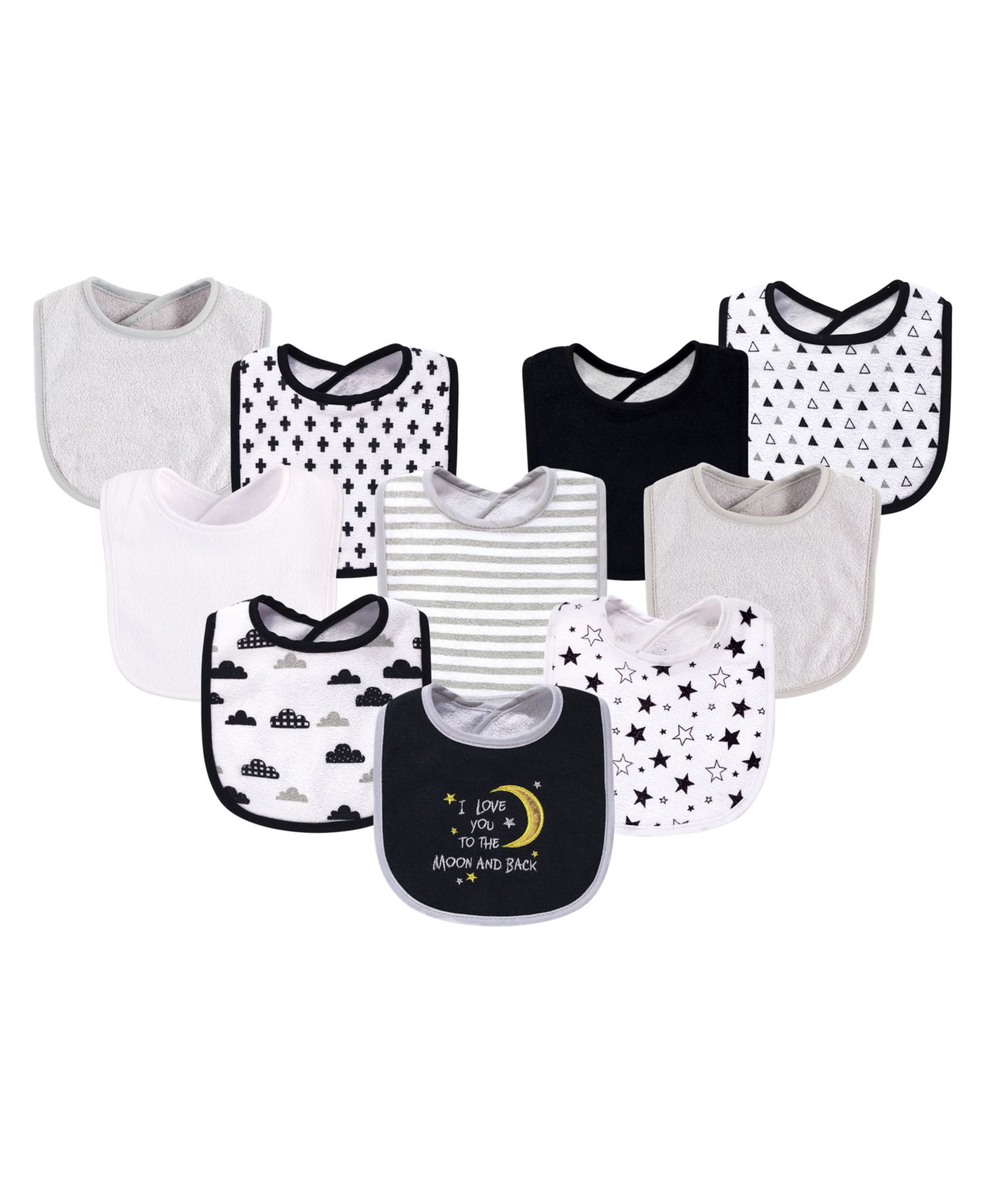Hudson Baby Unisex Cotton-Poly Blend Protective Bibs