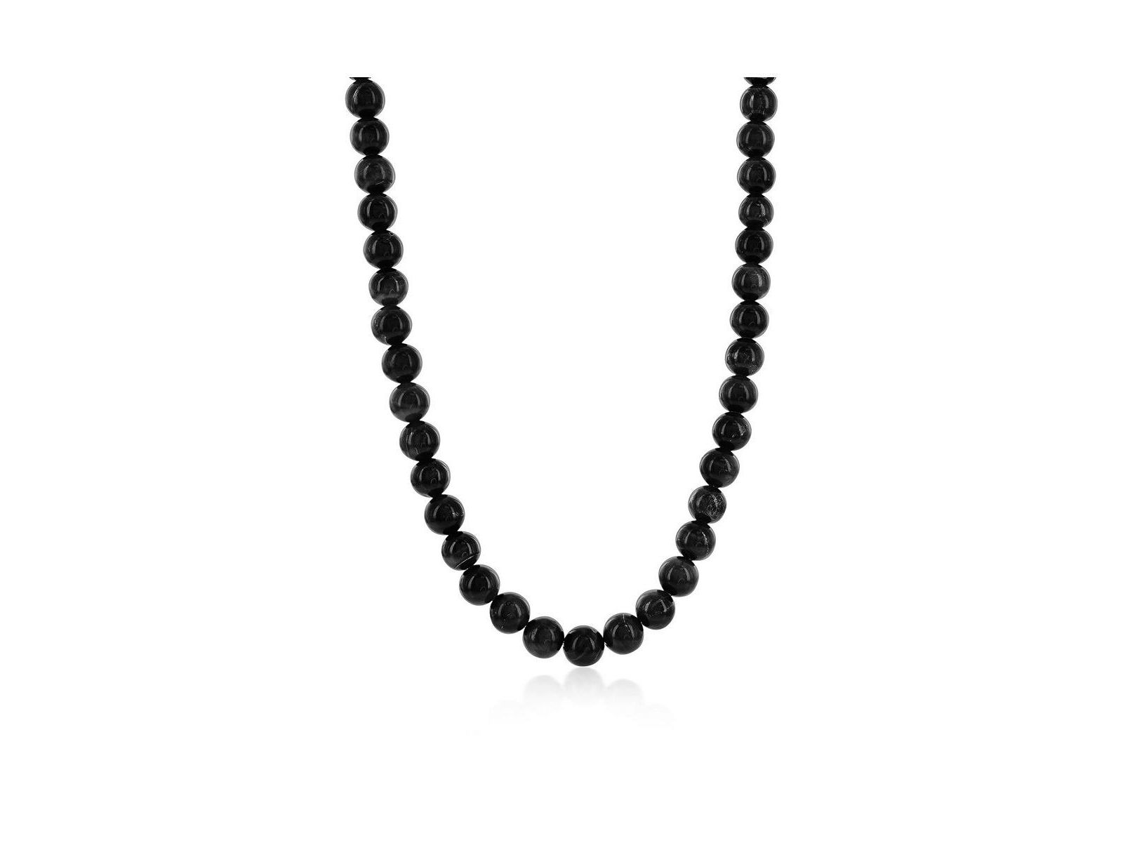 Stainless Steel Natural Stone Bead Necklace