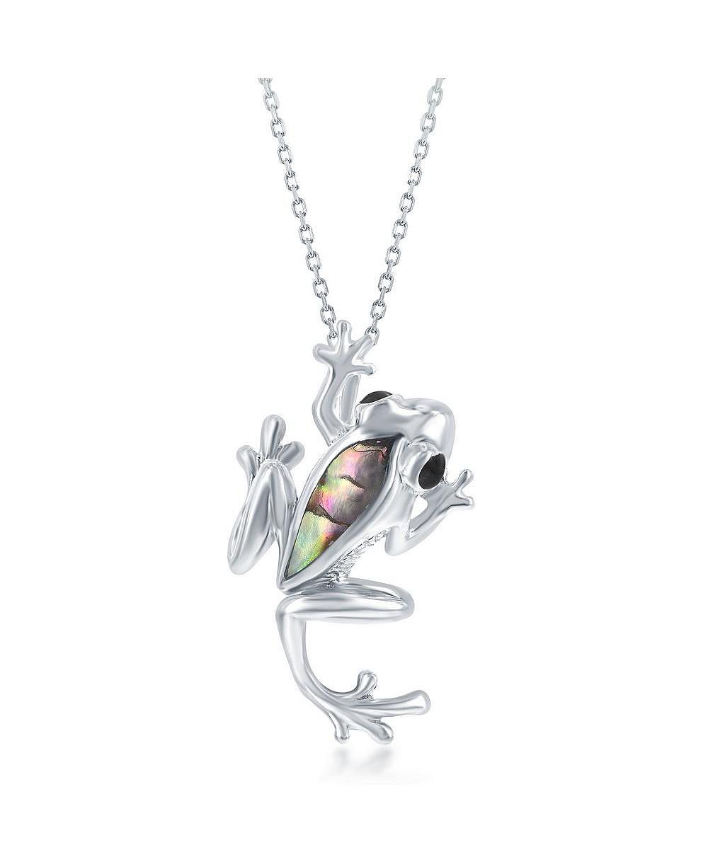 Подвеска Caribbean Treasures Sterling Silver Abalone Frog