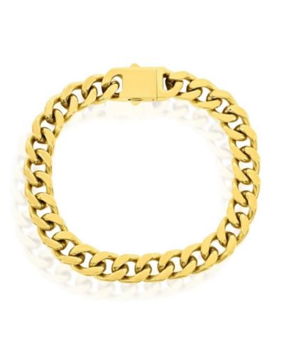 Metallo Stainless Steel 10mm Cuban Link Bracelet