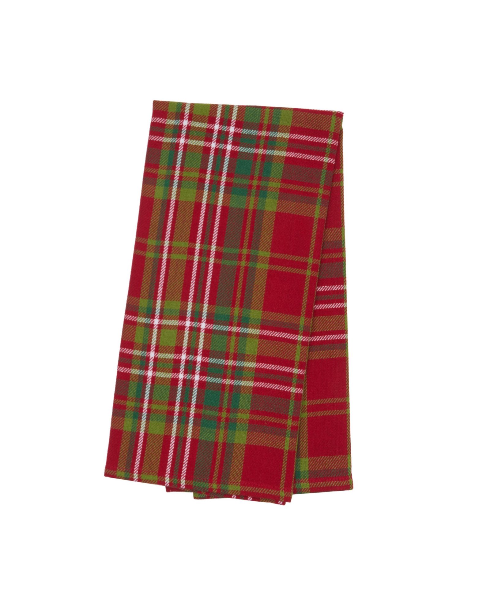 C&F Home кухонное полотенце Jonah Plaid Woven Cotton Red White and Green