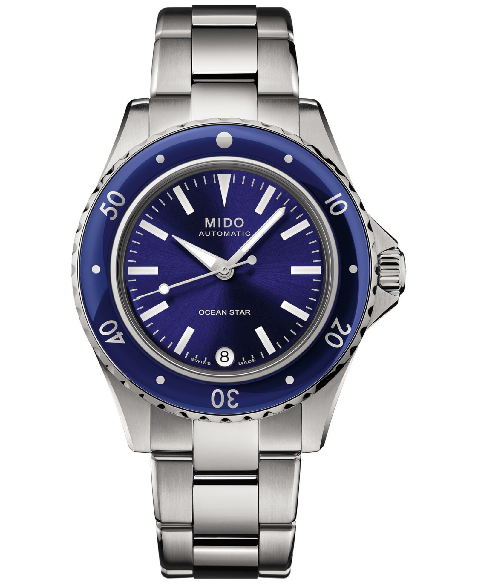 Женские часы Mido Swiss Automatic Ocean Star из нержавеющей стали с браслетом 37mm