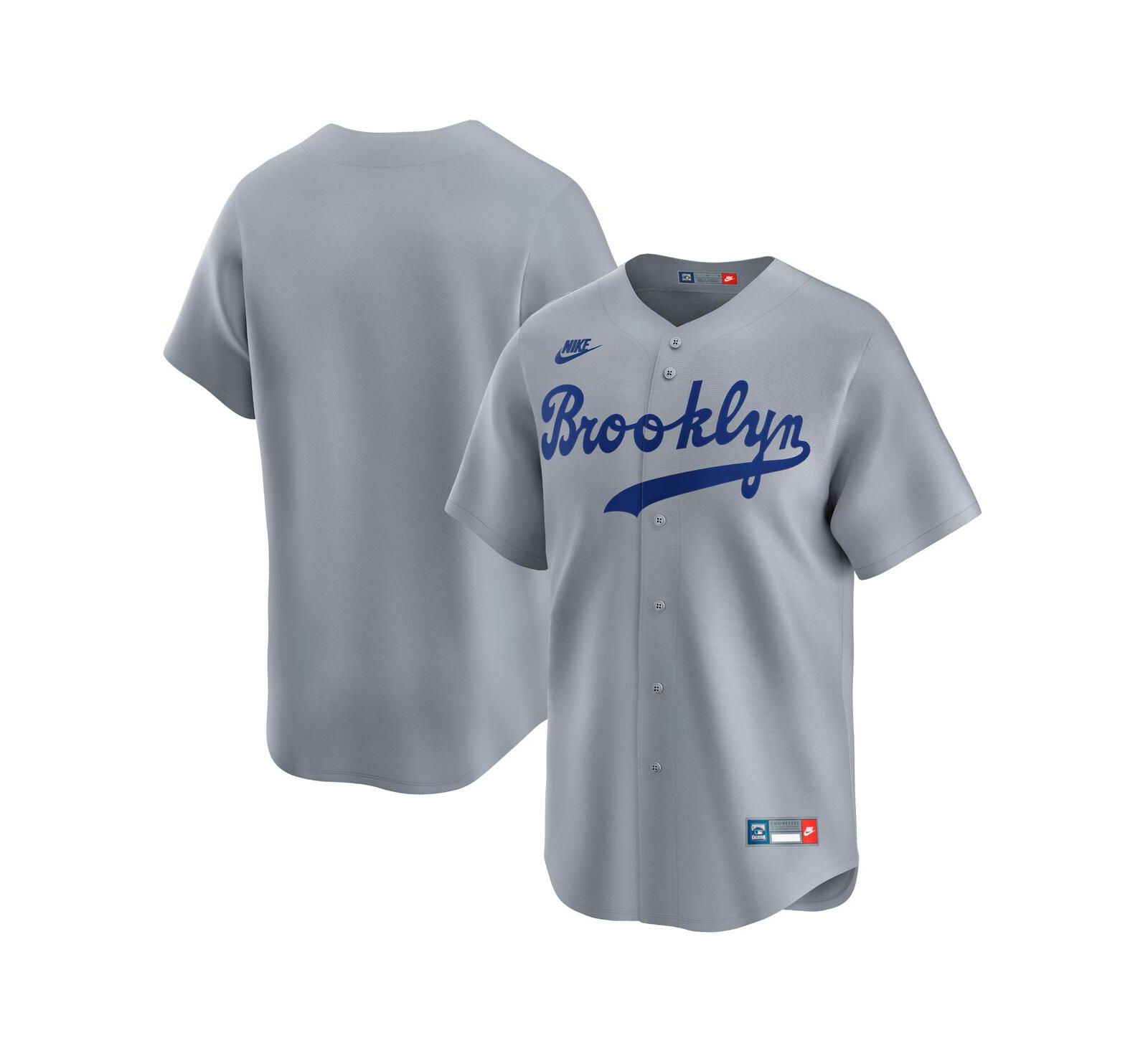 Мужская джерси Nike Brooklyn Dodgers Cooperstown Collection Limited Gray