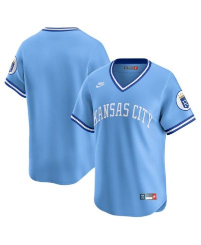 Мужская джерси Nike Light Blue Kansas City Royals Cooperstown Collection Limited