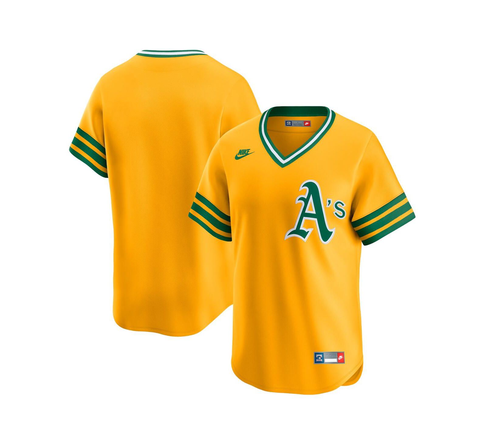 Джерси Nike Men's Gold Oakland Athletics Cooperstown Collection Limited