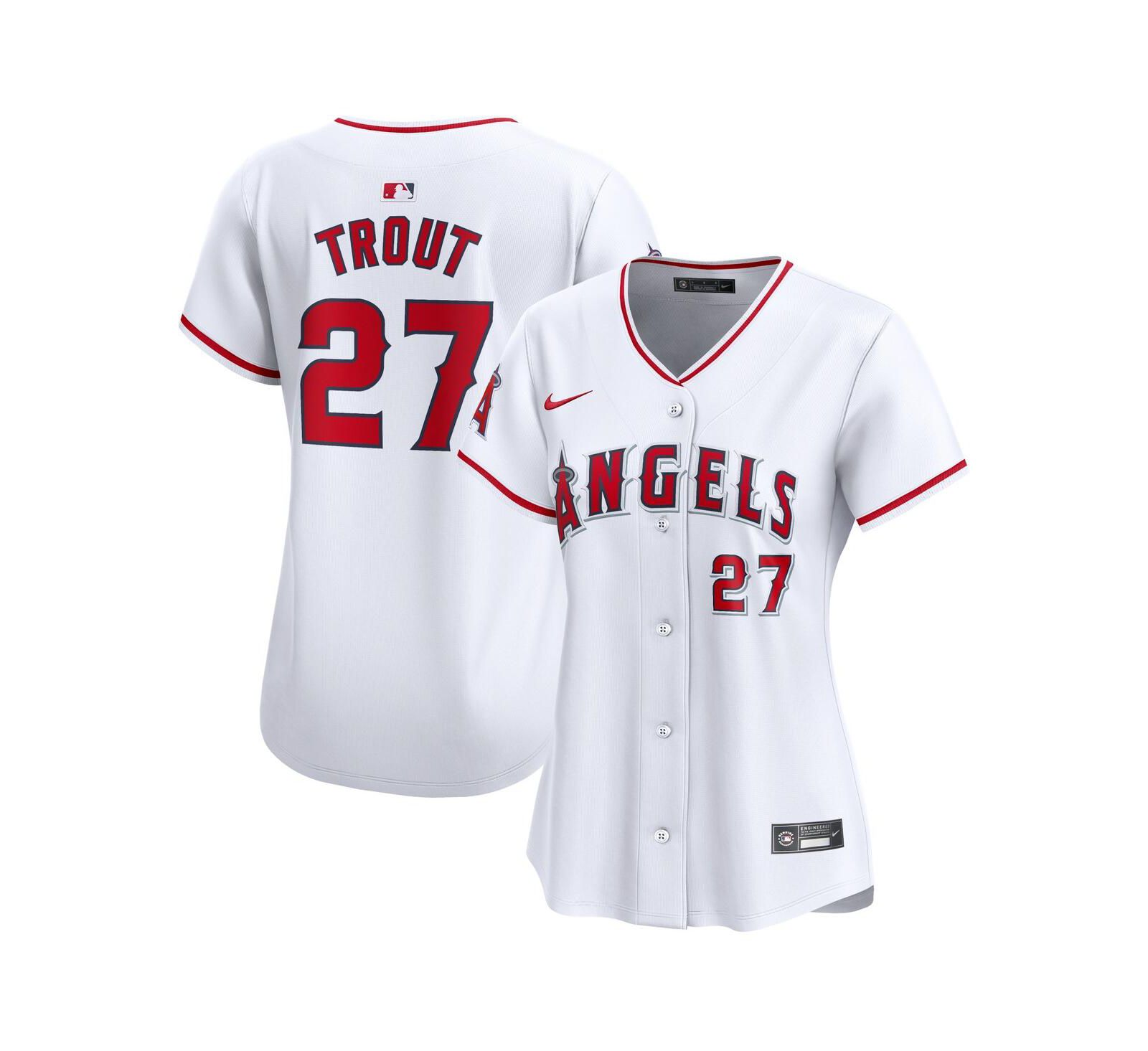 Женская игровая джерси Nike Mike Trout Los Angeles Angels Home Limited