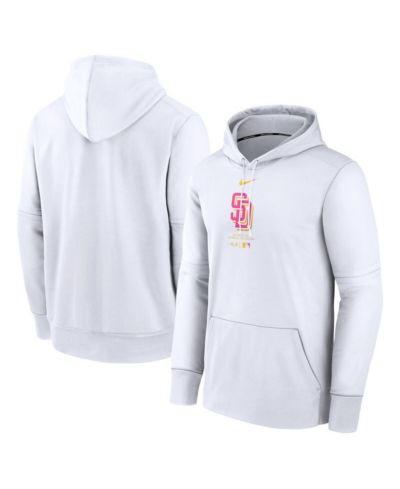 Men's Nike White San Diego Padres City Connect Practice Performance Pullover Hoodie