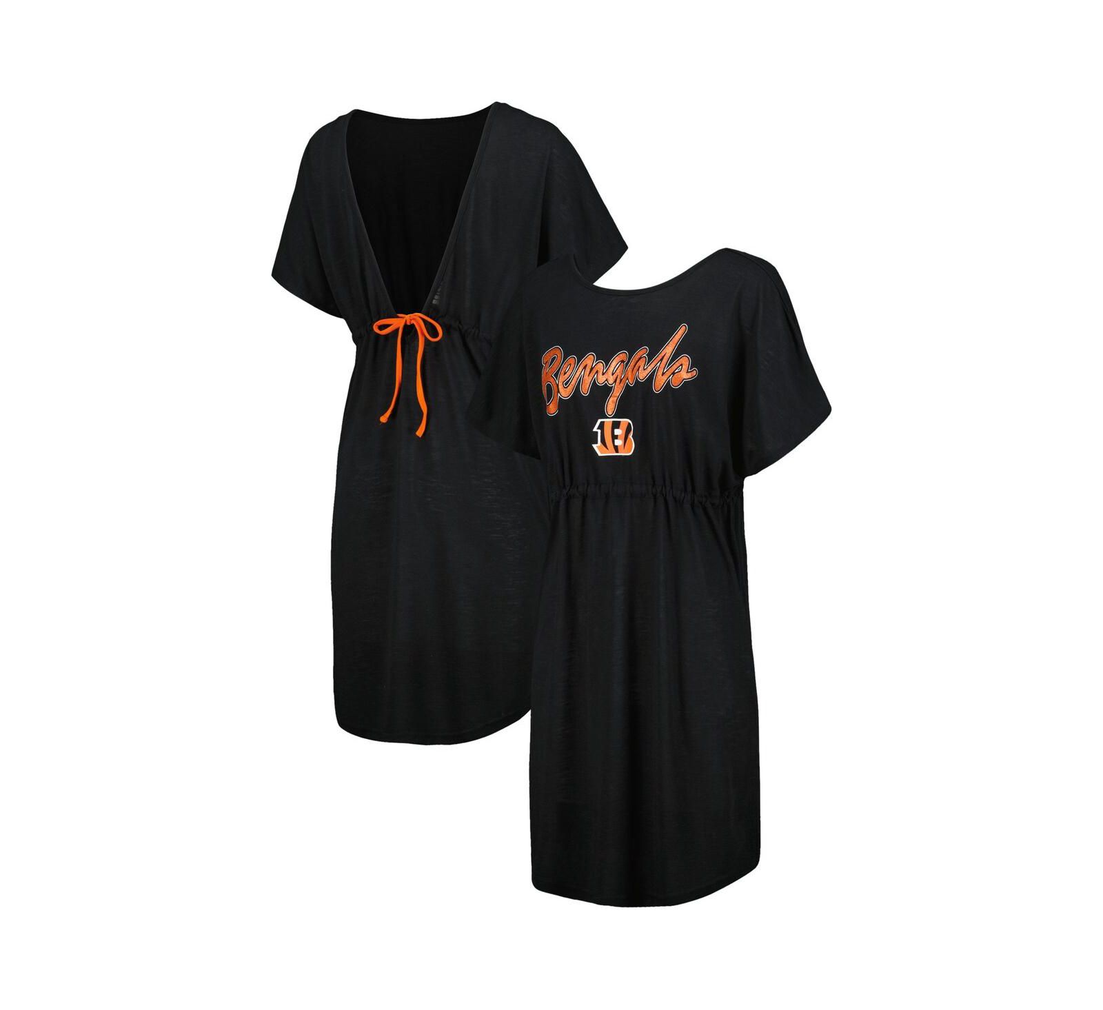 Women's G-III 4Her by Carl Banks Black Cincinnati Bengals Versus Swim Coverup