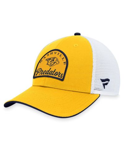 Fanatics Мужская регулируемая кепка Nashville Predators Fundamental, золото/белый