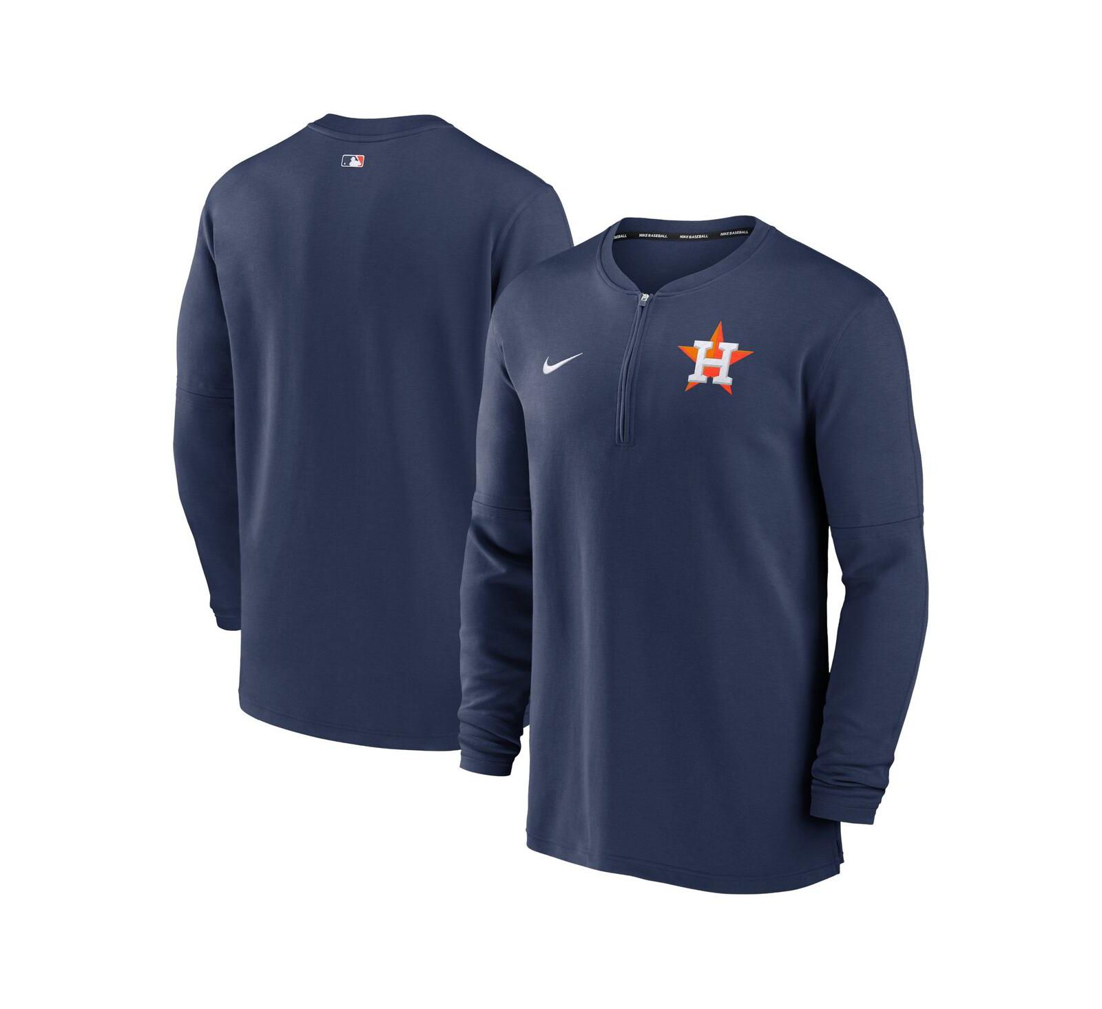Men's Nike Navy Houston Astros Authentic Collection Game Time Performance Quarter-Zip Top