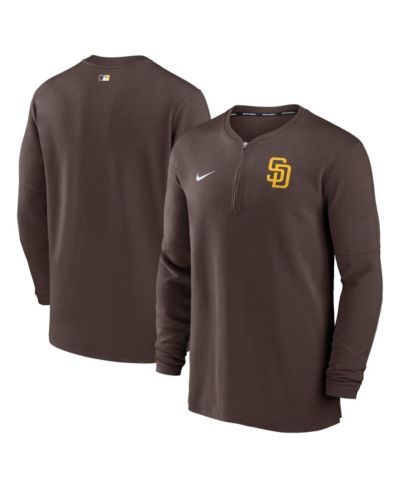 Men's Nike Brown San Diego Padres Authentic Collection Game Time Performance Quarter-Zip Top
