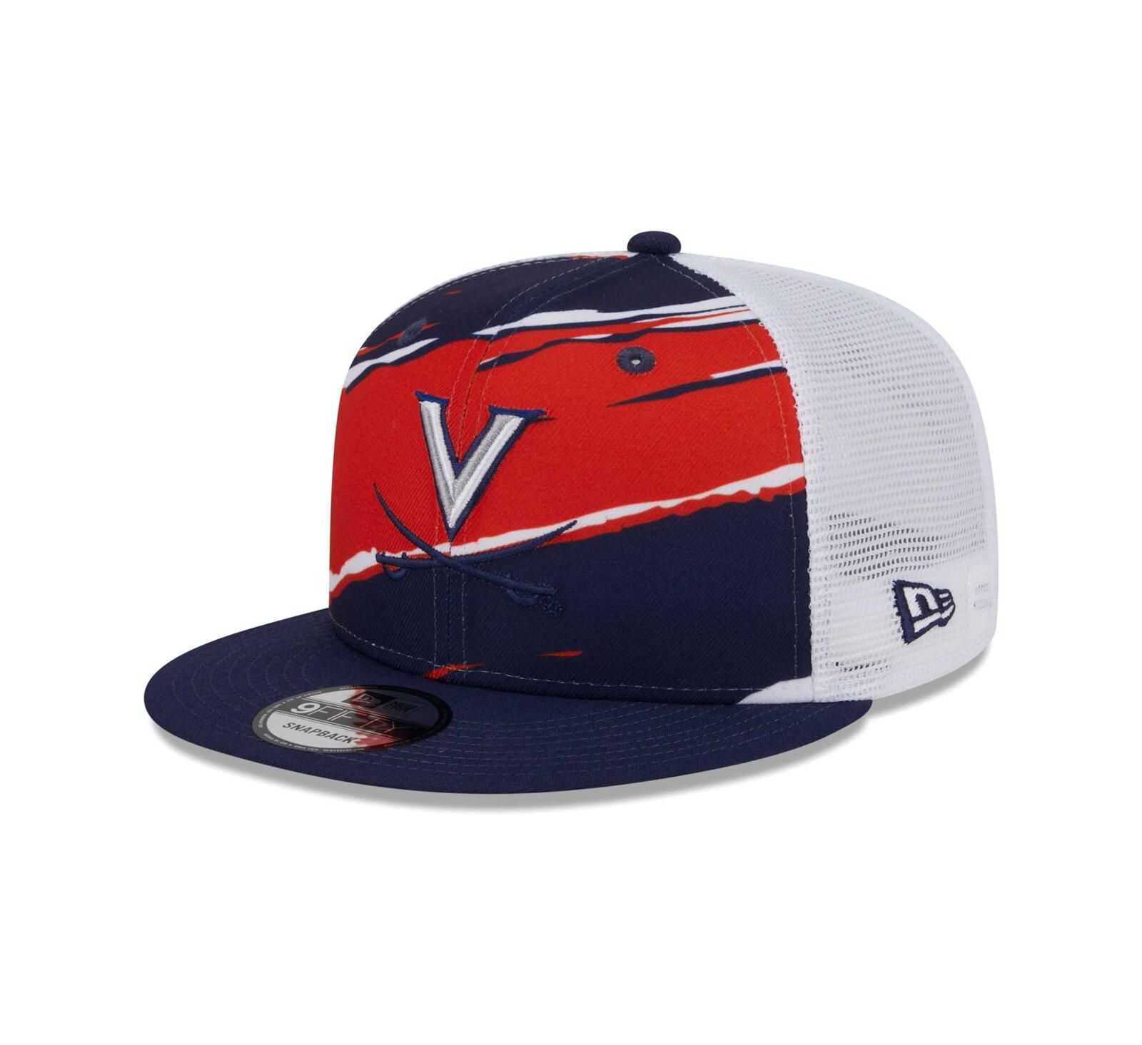 Men's New Era Navy Virginia Cavaliers Tear Trucker 9FIFTY Snapback Hat
