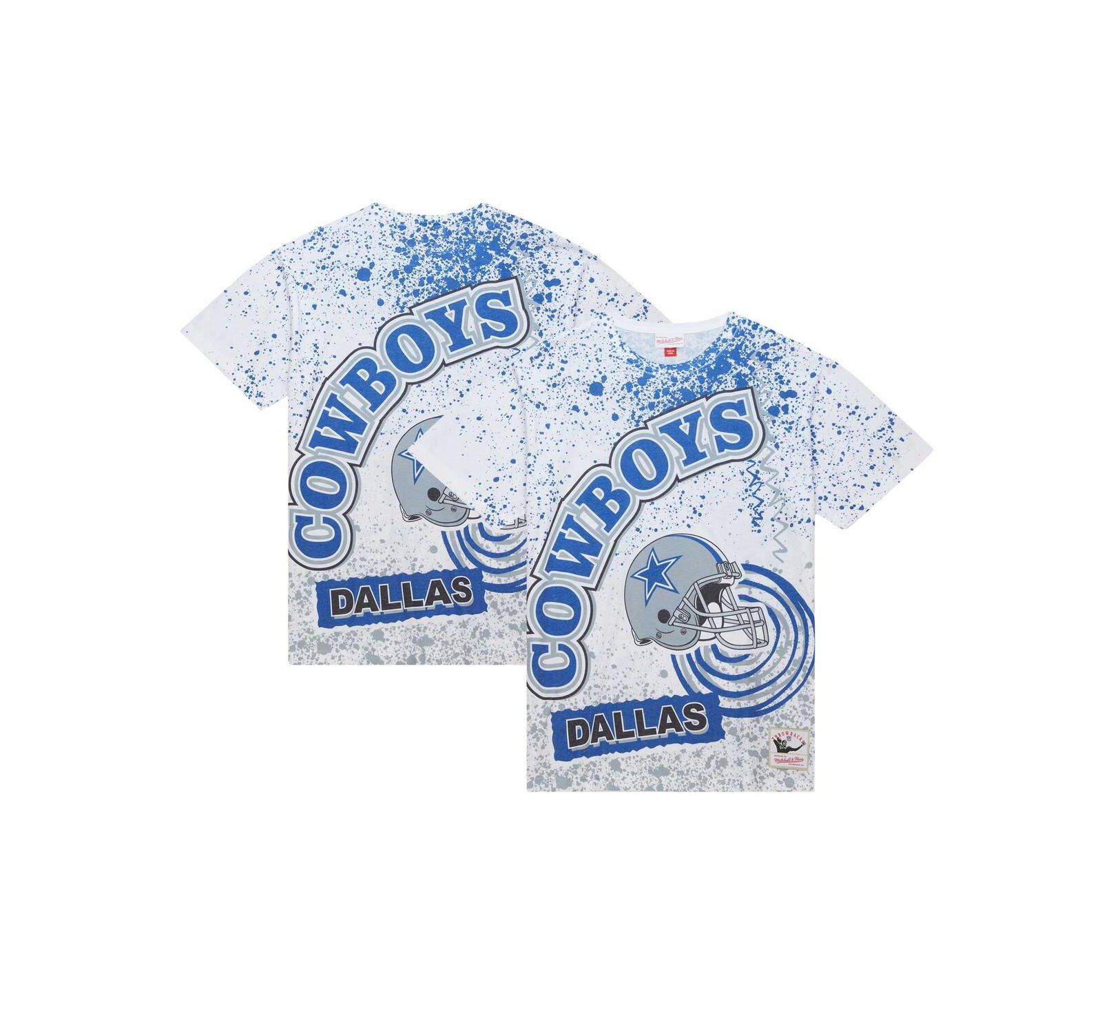 Мужская футболка Mitchell & Ness White Dallas Cowboys Team Burst Sublimated