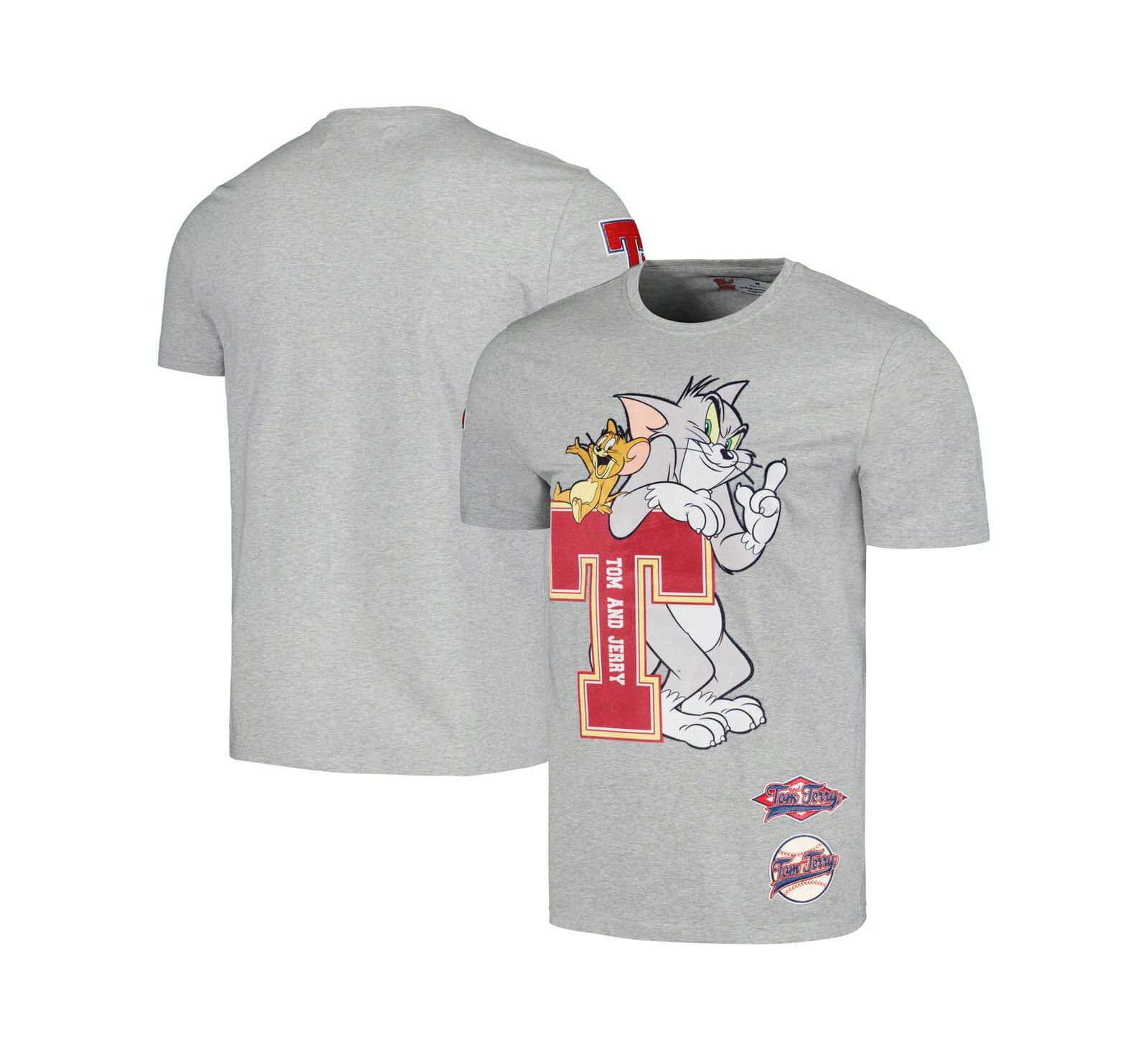 Men's and Women's Freeze Max Heather Gray Tom and Jerry University T-shirt