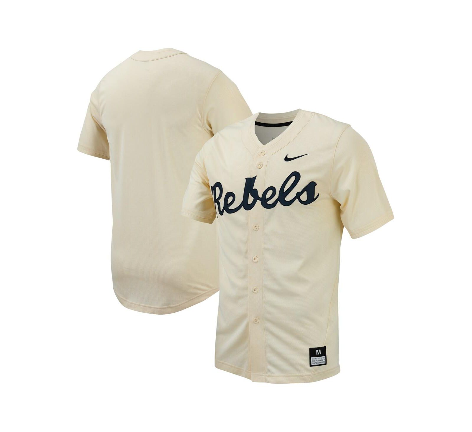 Nike Men's Ole Miss Rebels Replica Full-Button Baseball Jersey