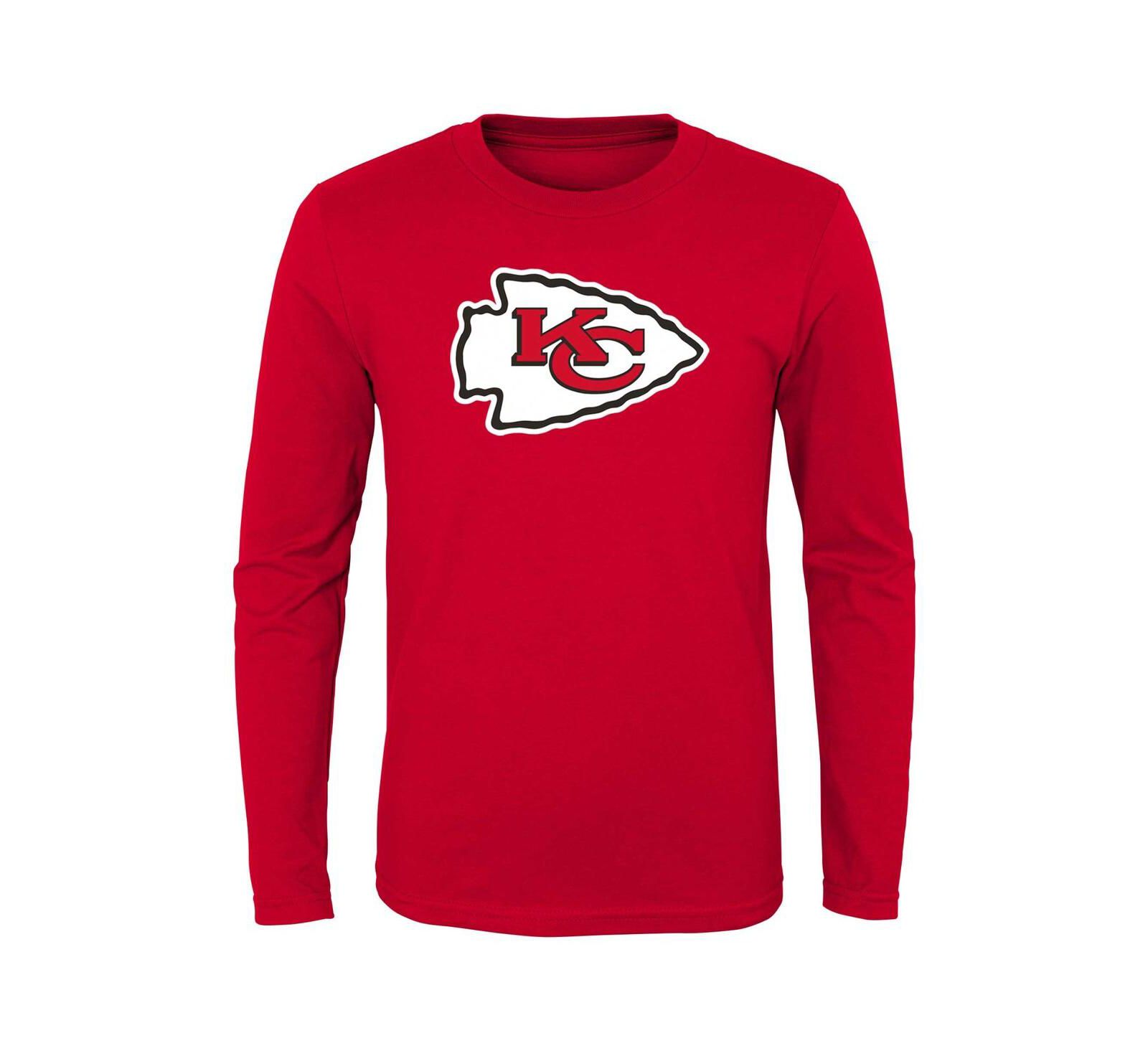 Little Boys Red Kansas City Chiefs Primary Logo Long Sleeve T-shirt