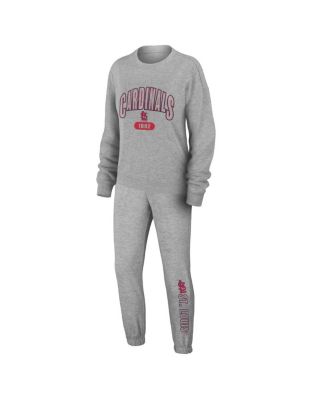 Women's WEAR by Erin Andrews Gray St. Louis Cardinals Knitted Lounge Set