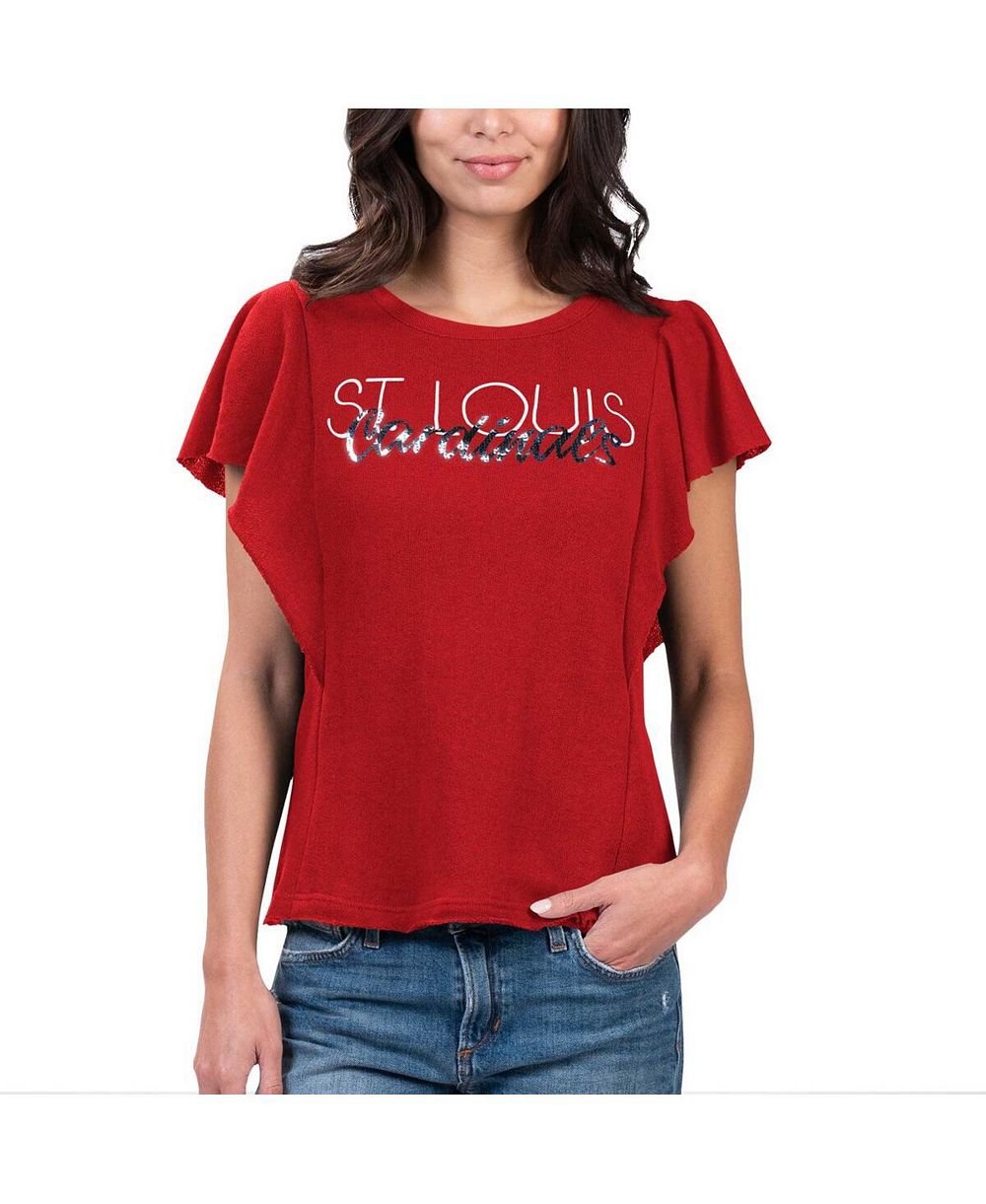 Женская футболка Women's G-III 4Her by Carl Banks Red St. Louis Cardinals Crowd Wave T-shirt