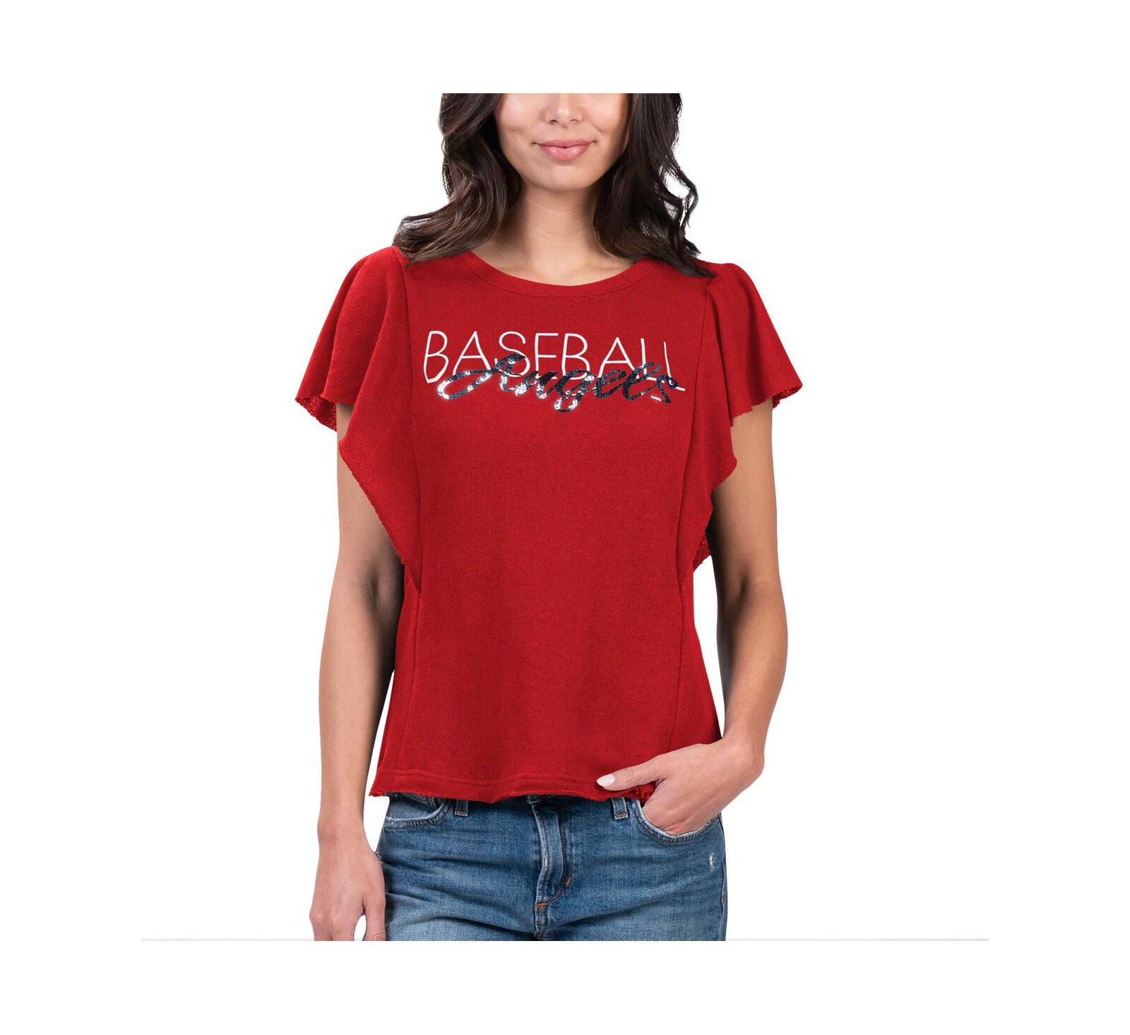 Женская футболка G-III 4Her by Carl Banks Red Los Angeles Angels