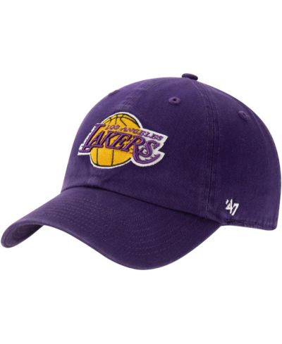 Мужская регулируемая кепка '47 Brand Purple Los Angeles Lakers Core Logo Clean Up