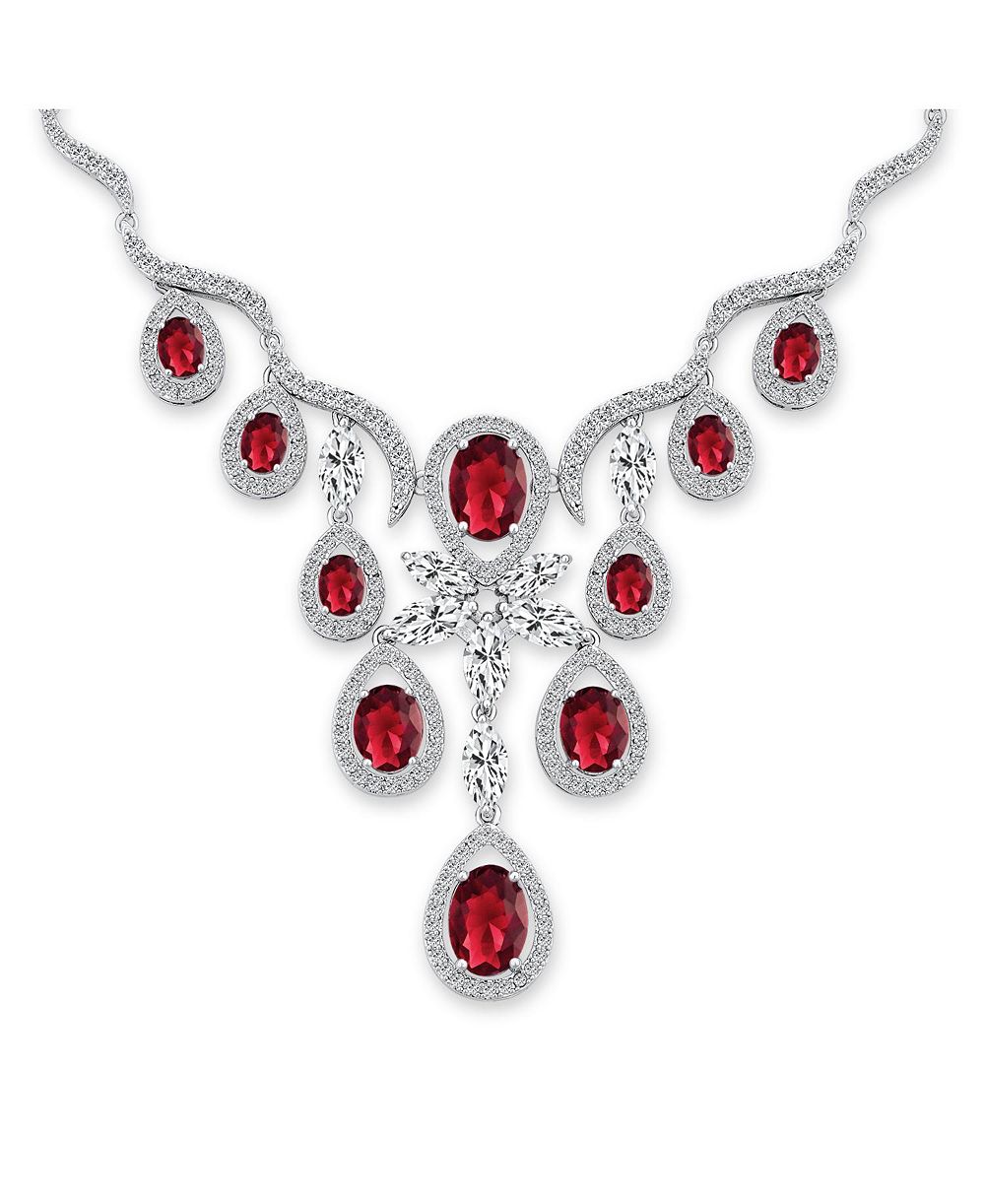 Колье и серьги Bling Jewelry Vintage Art Deco Collar Set Silver Plated