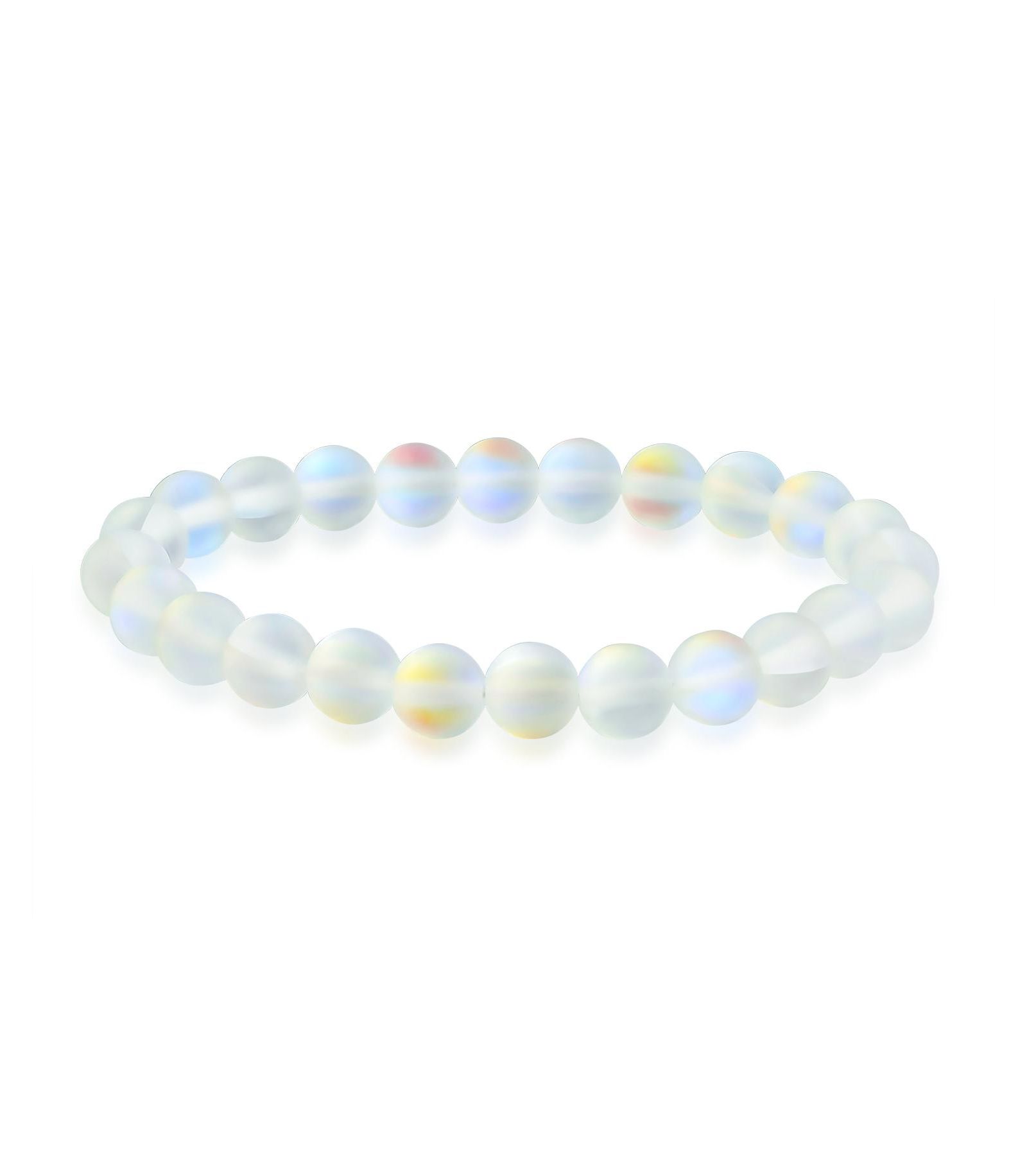 Bling Jewelry Natural Pink Quartz Gemstone 8MM Round Bead Stackable Stretch Bracelet