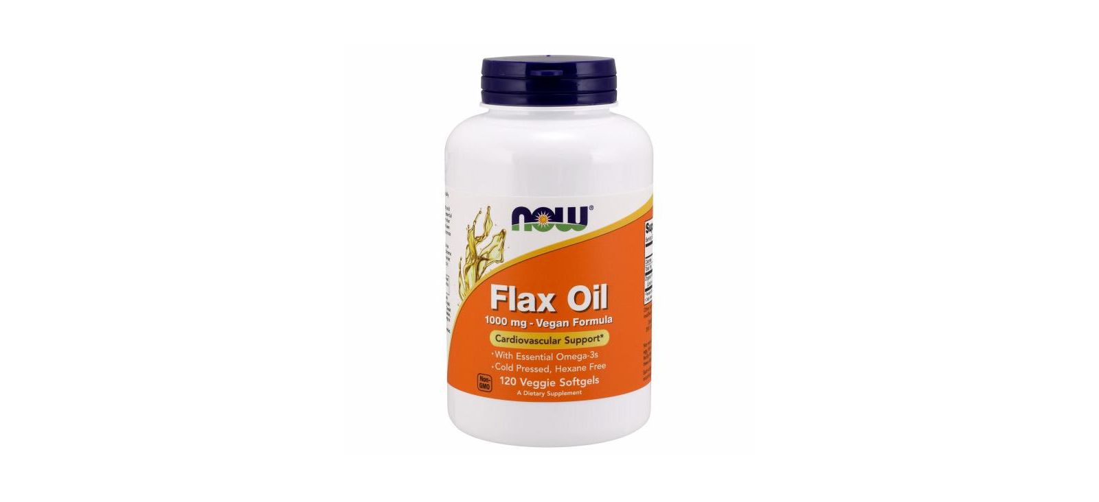 Now Foods Flax Oil, 1000 mg, 120 вегетарианских мягких капсул