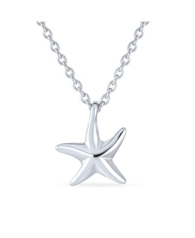 Bling Jewelry Tropical Vacation Nautical Starfish Pendant Necklace .925 Sterling Silver