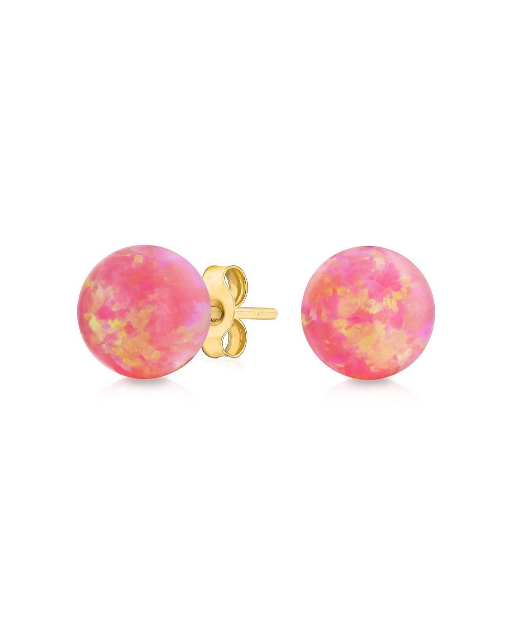 Серьги-гвоздики Bling Jewelry 14K Yellow Gold с черным ониксом 6mm