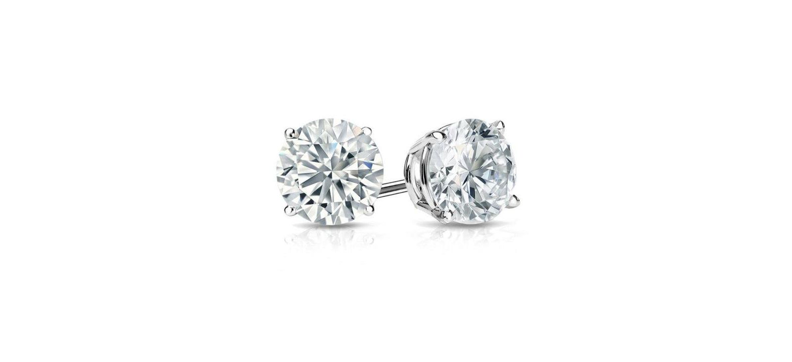 SUZY LEVIAN NEW YORK Sterling Silver Cubic Zirconia Round-Cut Classic серьги-гвоздики
