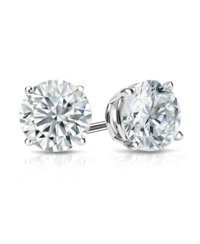 SUZY LEVIAN NEW YORK Sterling Silver Cubic Zirconia Round-Cut Classic серьги-гвоздики