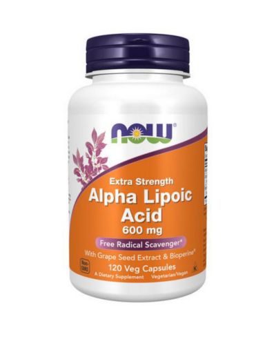 Now Foods Альфа-липоевая кислота, 600 mg, 120 Vcaps