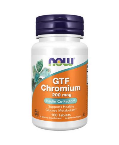Now Foods GTF Chromium, 200 mcg, 100 Tabs