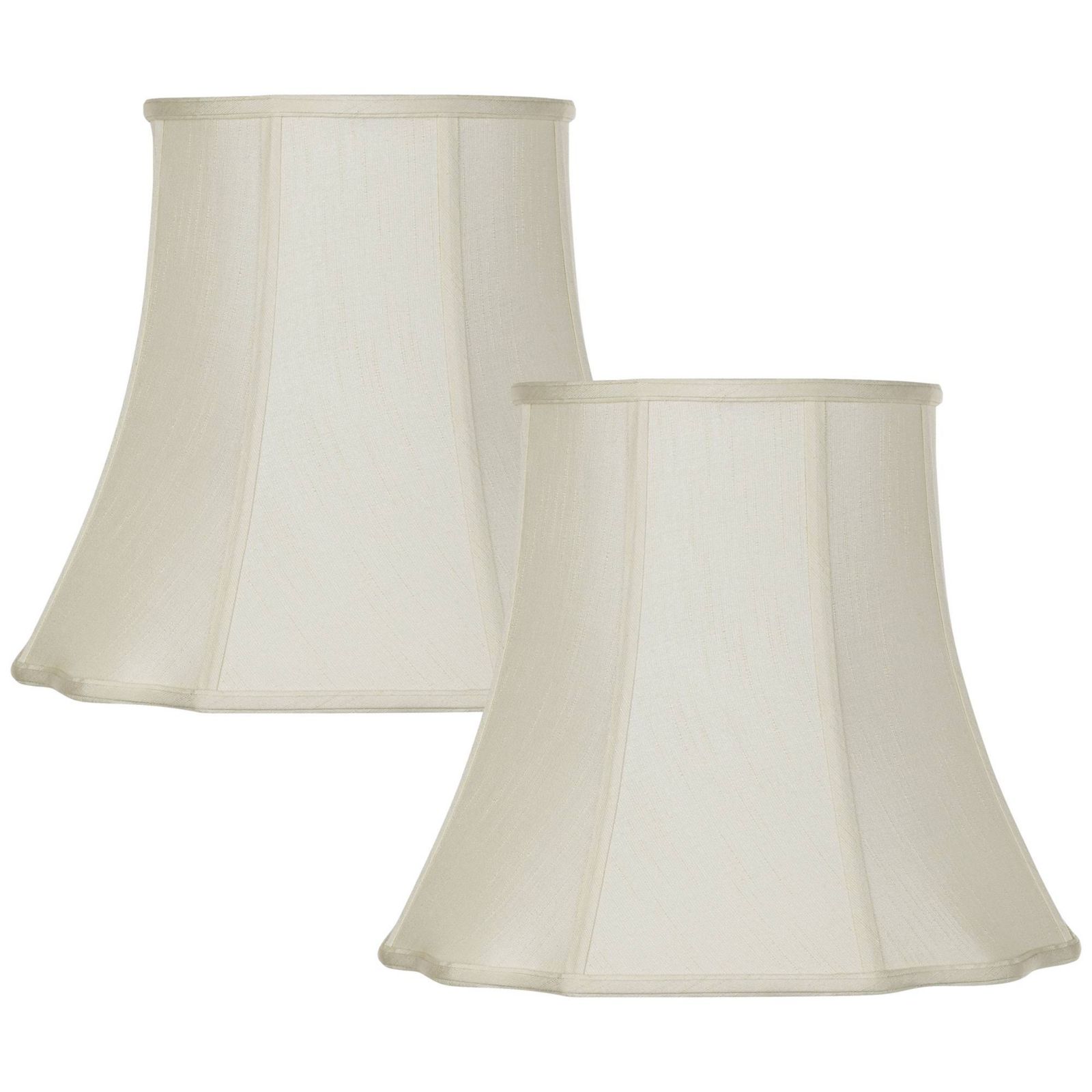 Springcrest Imperial Shade Set of 2 Medium Cut Corner Lamp Shades with Spider Fitter, 10" x 16" x 14"