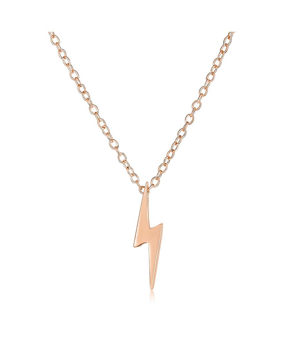 Подвесное ожерелье Bling Jewelry с кулоном в виде крошечной молнии из стерлингового серебра .925