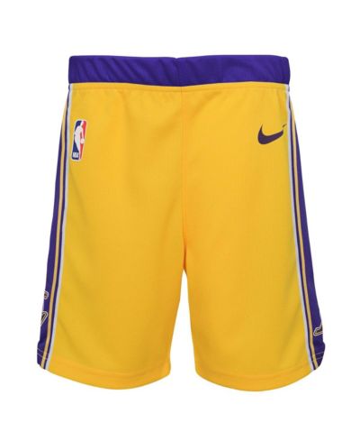 Little Boys and Girls Nike Gold Los Angeles Lakers Icon Replica Shorts