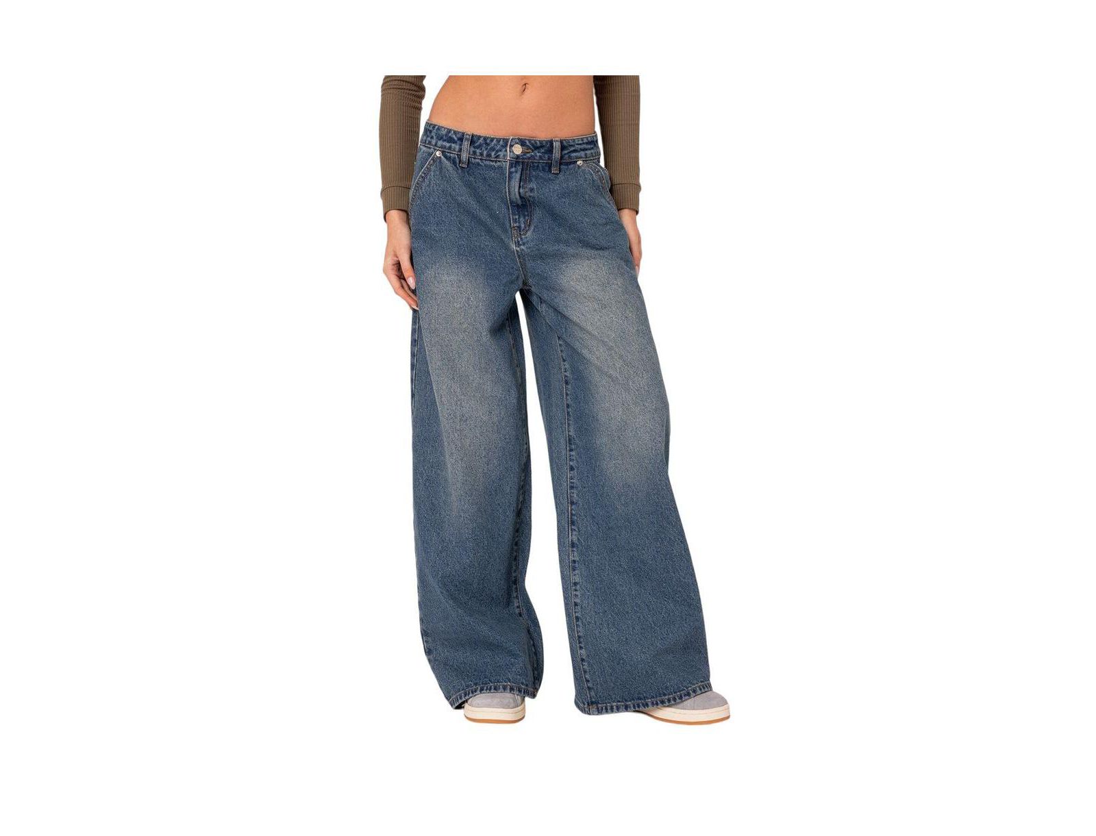 Edikted Women's Super baggy wide leg jeans