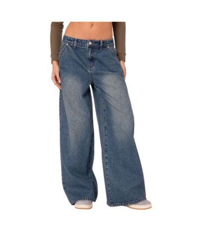 Edikted Women's Super baggy wide leg jeans