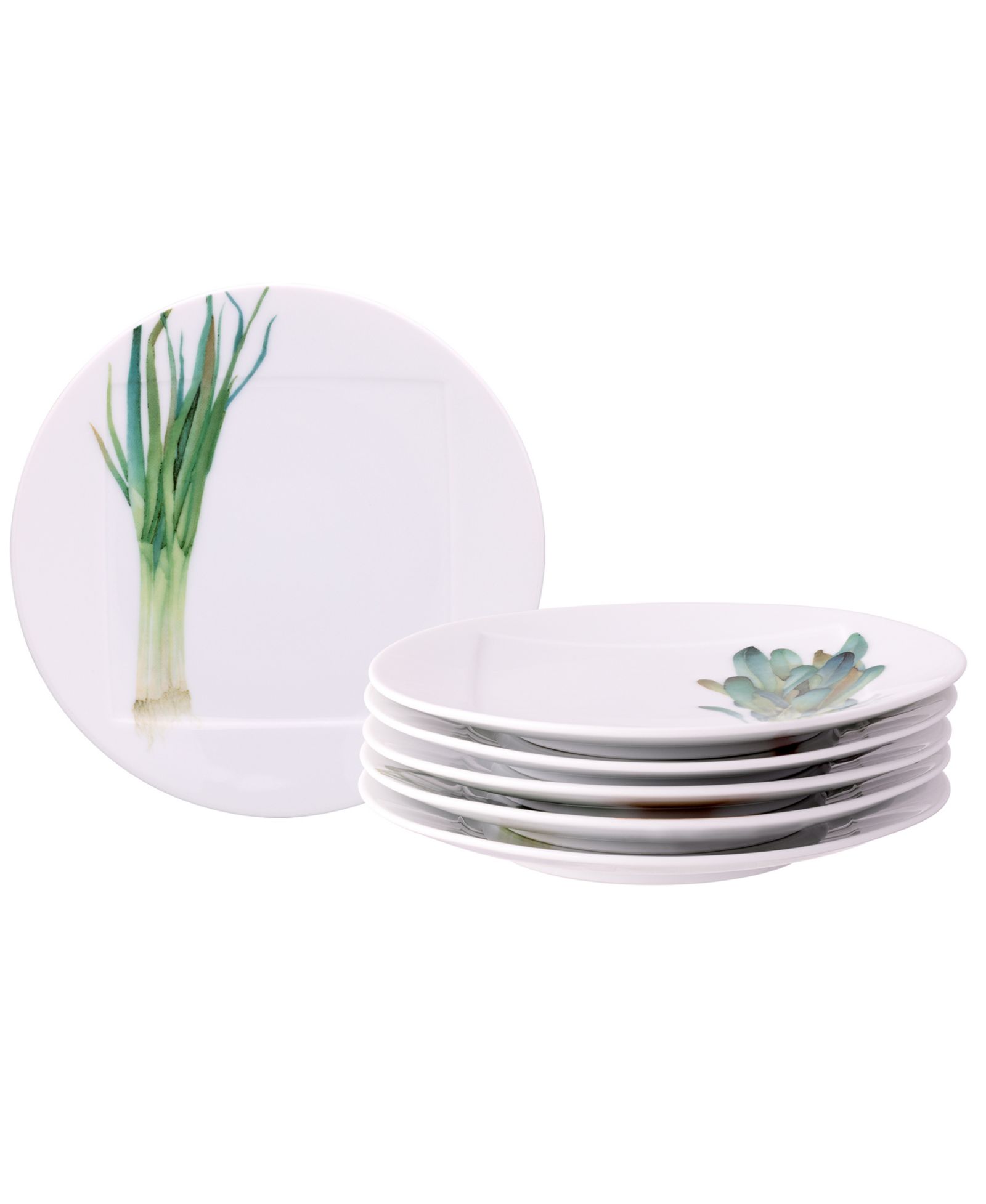 Noritake Kyoka Shunsai Set of 6 Assorted Appetizer Plates, 6"