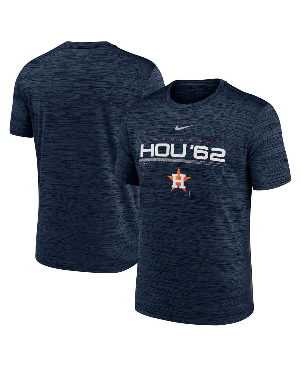 Мужская футболка Nike Navy Houston Astros Wordmark Velocity Performance