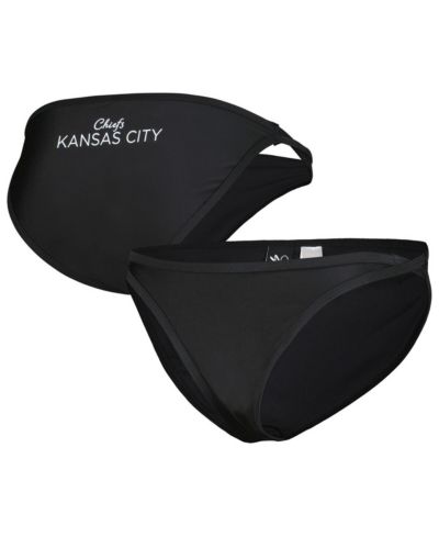Женское бикини G-III 4Her by Carl Banks Black Kansas City Chiefs Hall of Fame