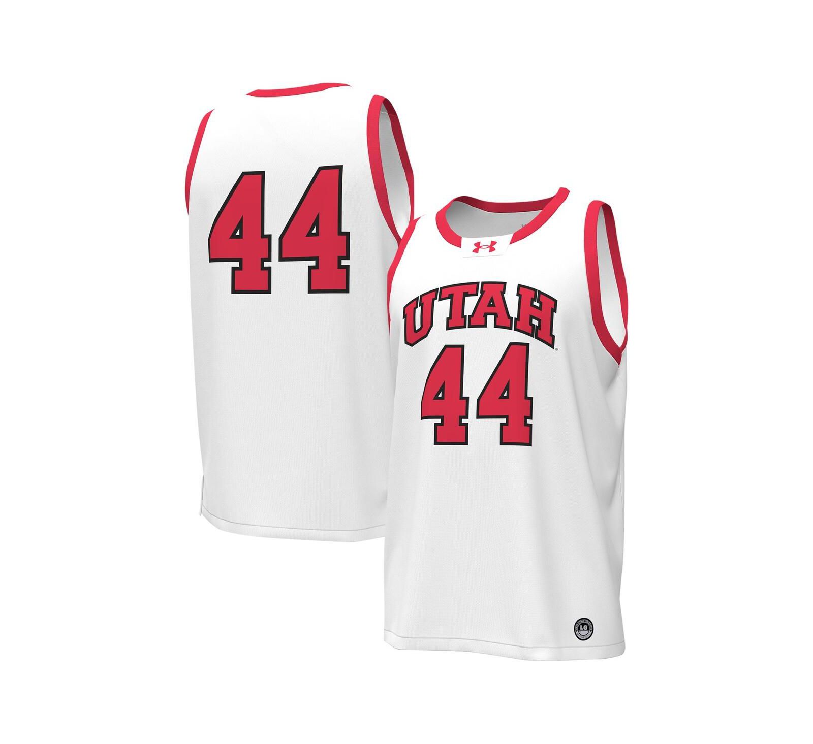 Мужская баскетбольная джерси Under Armour #44 White Utah Utes Replica