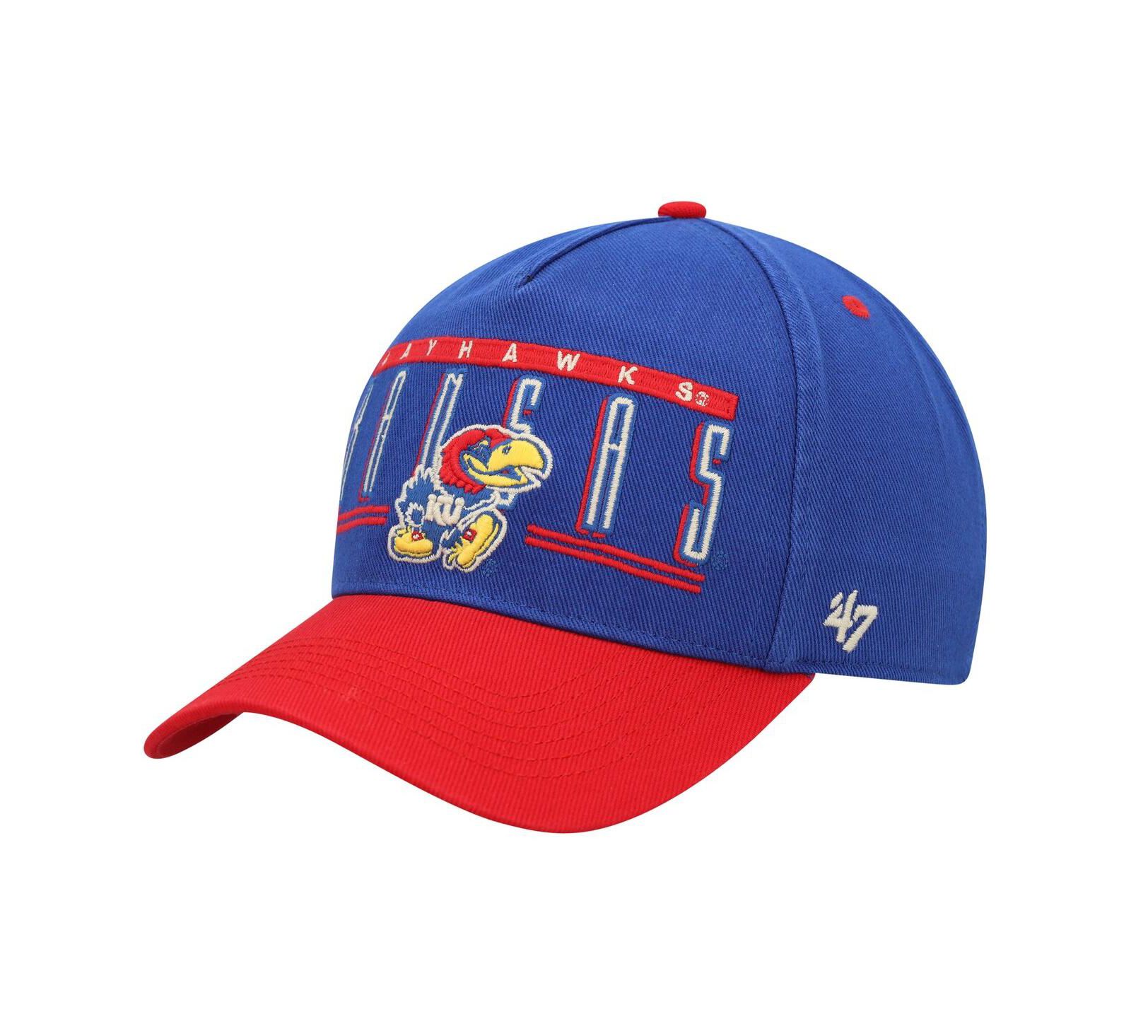 Men's '47 Brand Royal Kansas Jayhawks Double Header Hitch Adjustable Hat