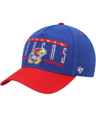 Men's '47 Brand Royal Kansas Jayhawks Double Header Hitch Adjustable Hat