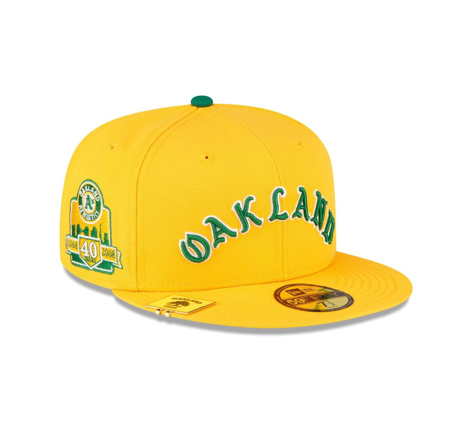 Мужская кепка New Era Oakland Athletics City Flag 59FIFTY Fitted, золотая