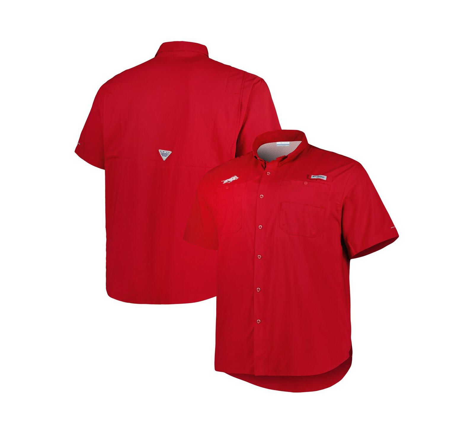 Мужская рубашка Columbia Cardinal Arkansas Razorbacks, Button-Down