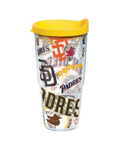 Классический стакан Tervis Tumbler San Diego Padres 24 Oz All Over Classic Tumbler
